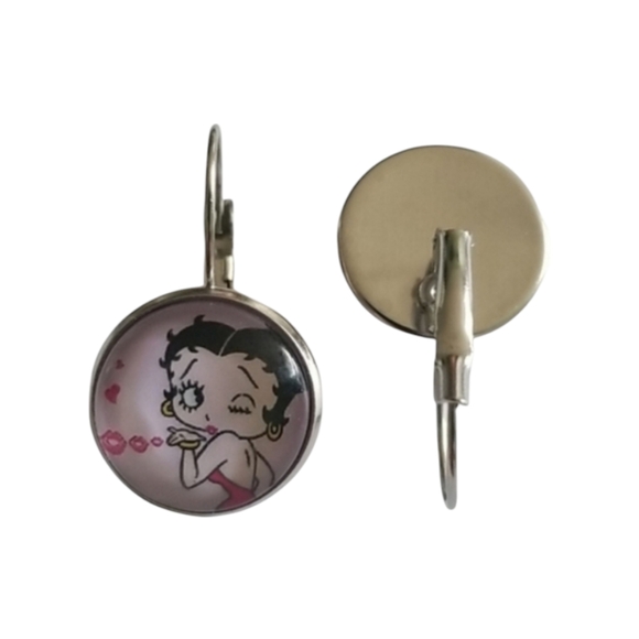 Handcrafted Betty Boop Earrings - Picture 2 of 4